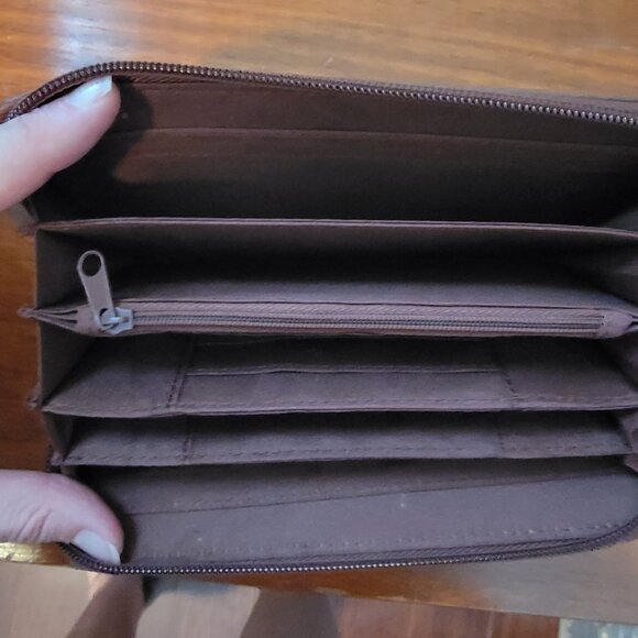 Strada Brown Zip Around Wallet - Picture 5 of 14